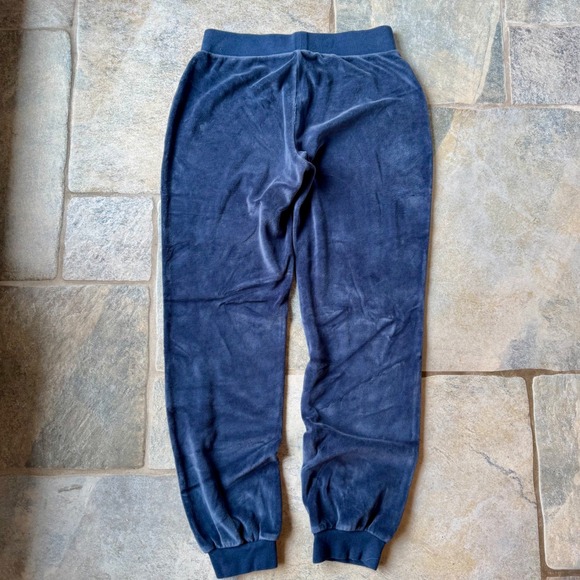 Y2K Bitten by Sarah Jessica Parker Velour Joggers Sz S Navy‎ Low Rise SATC Rare - Picture 4 of 4